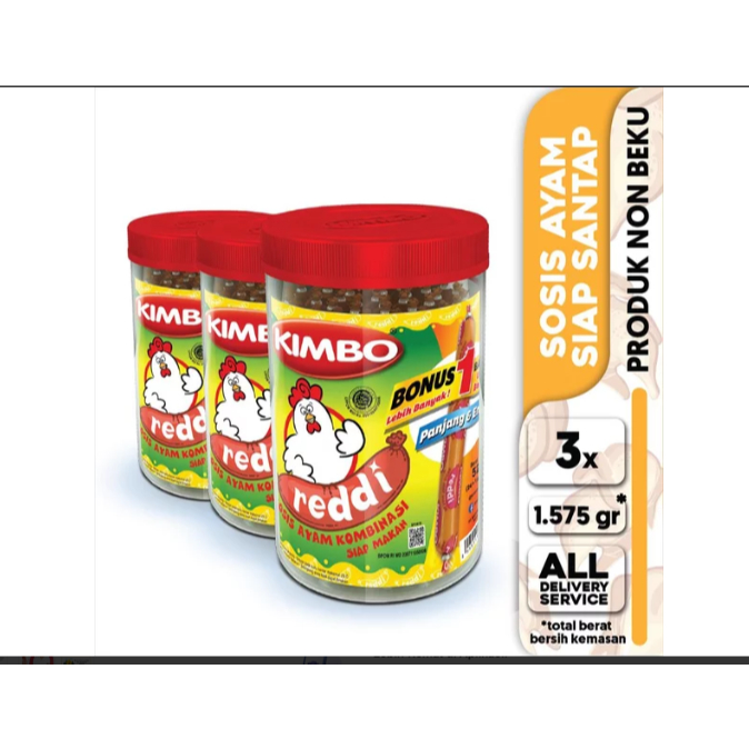 

KIMBO Reddi Sosis Ayam Toples Triple Pack
