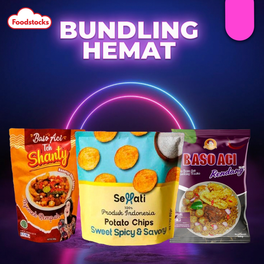 

Bundling Hemat Sehati Sweet Spicy - Shanty Nyemek - Baso Aci Cik Emam Rendang
