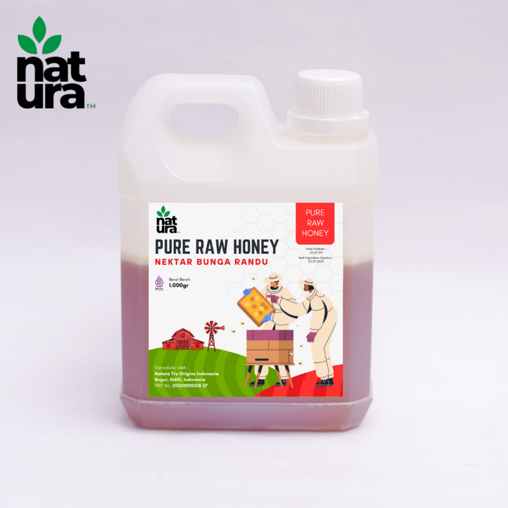 

Madu Asli Murni 1kg Natura Origins Pure Raw Honey Nektar Bunga Randu 100% alami