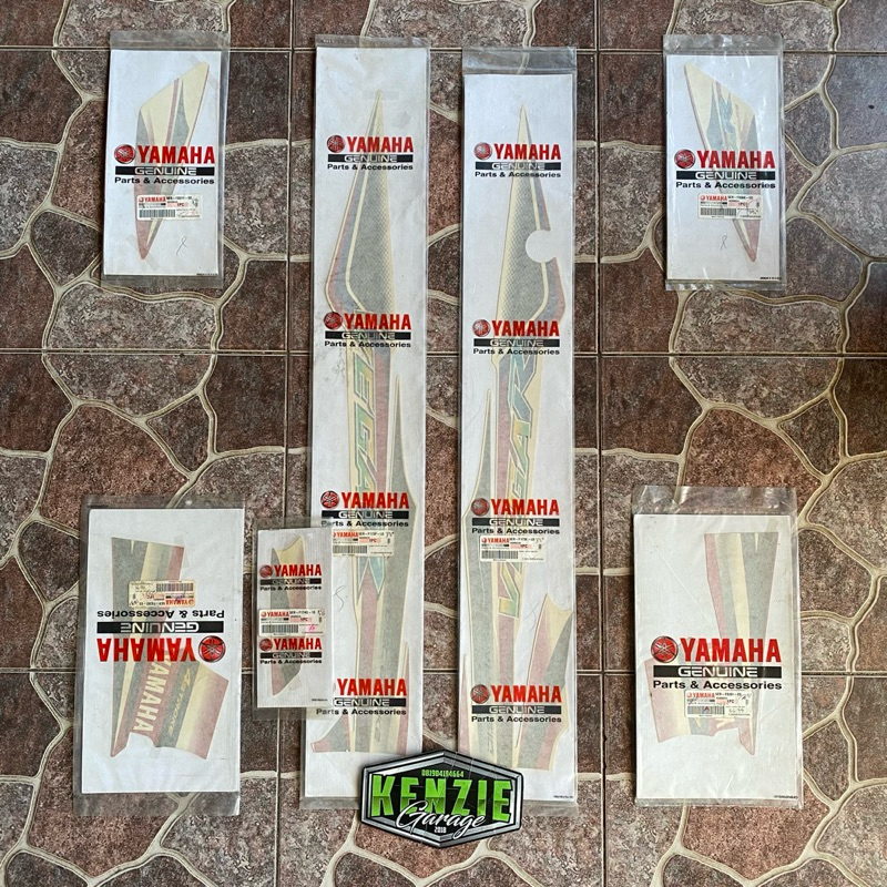 Stiker List Striping Vega R Lama Merah Putih 2004 Original Yamaha