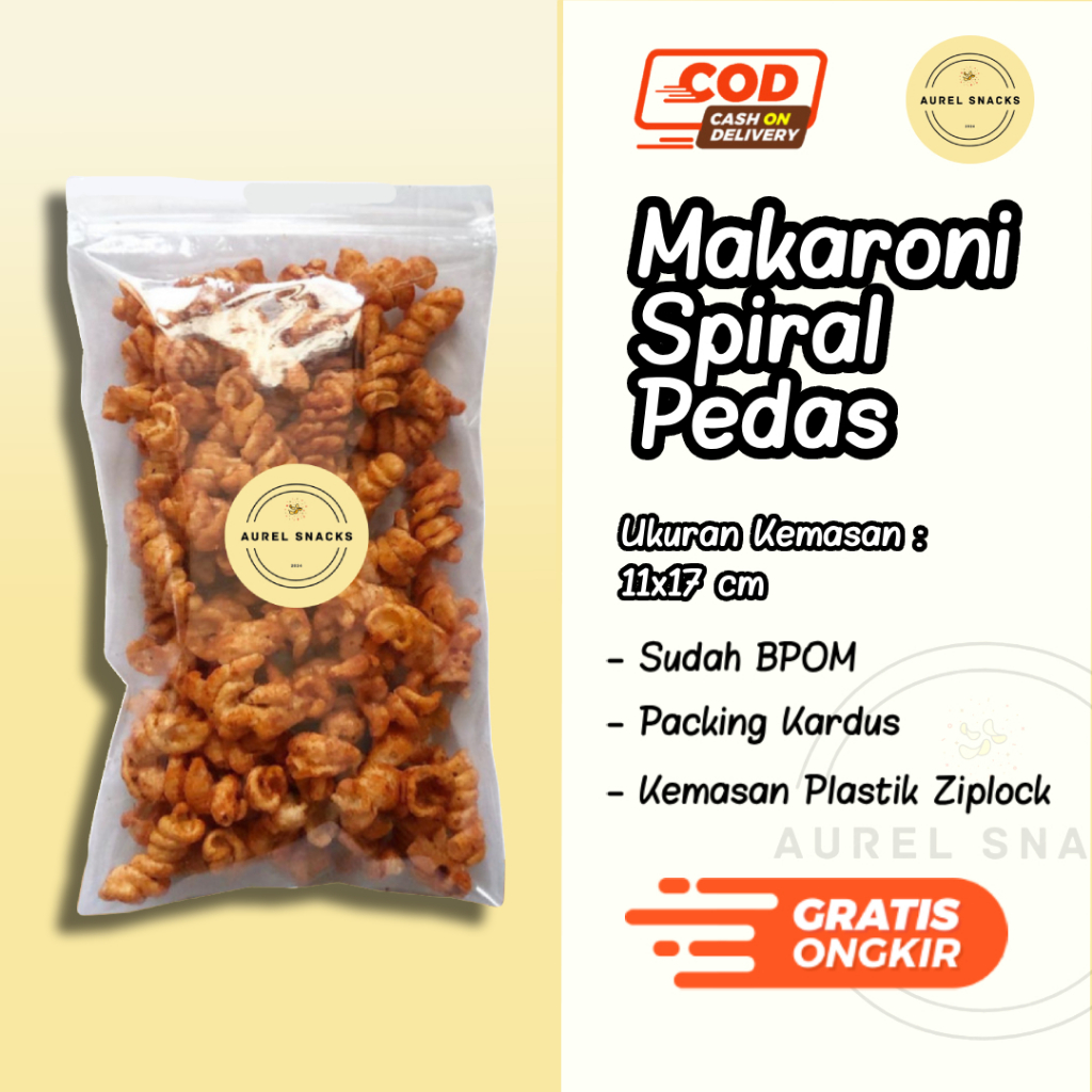 

Harga 3.000 / 5.000 / 10.000 Makaroni Spiral Pedas Aurel Snacks / Snack Grosir Kiloan Murah Meriah / Cemilan Camilan Jadul / Makanan Ringan