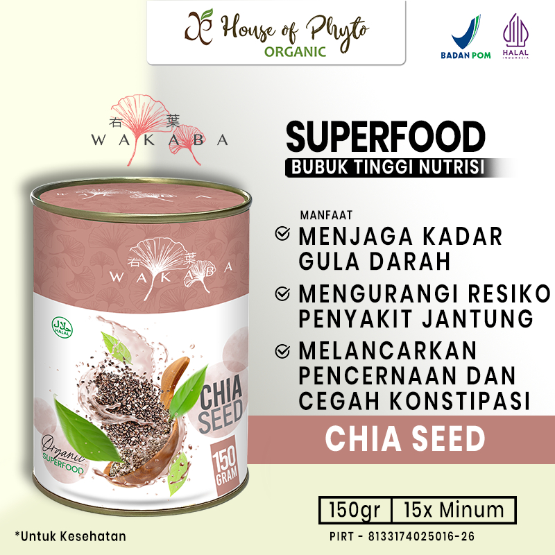 

Wakaba Superfood Chia Seed , Suplemen alami bubuk untuk obesitas dan diabetes - 150g