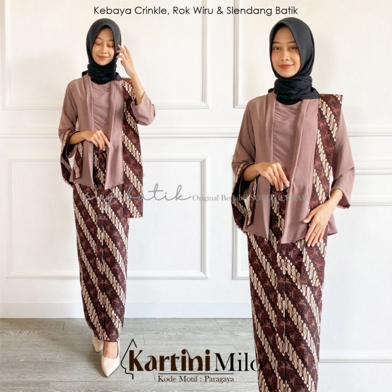 SET KEBAYA KUTU BARU MILO TERBARU ROK WIRU SPAN INSTAN BATIK SOLO FASHION KONDANGAN ELEGAN EKSKLUSIF