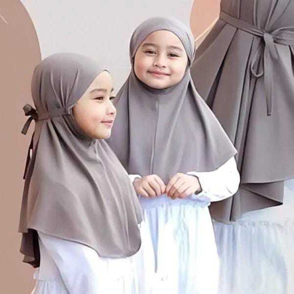 Hijab Bergo Maryam Kids - Bergo Tali Kids - Bergo Maryam Anak Jersey - Hijab Anak Premium