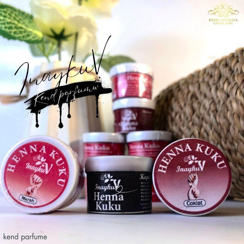 Henna kuku halal All variant warna maroon l merah cabai l hitam l coklat