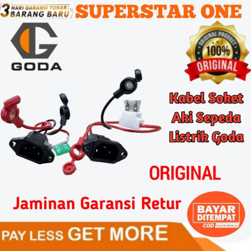 Kabel Soket Aki Sepeda Motor Listrik Goda Original
