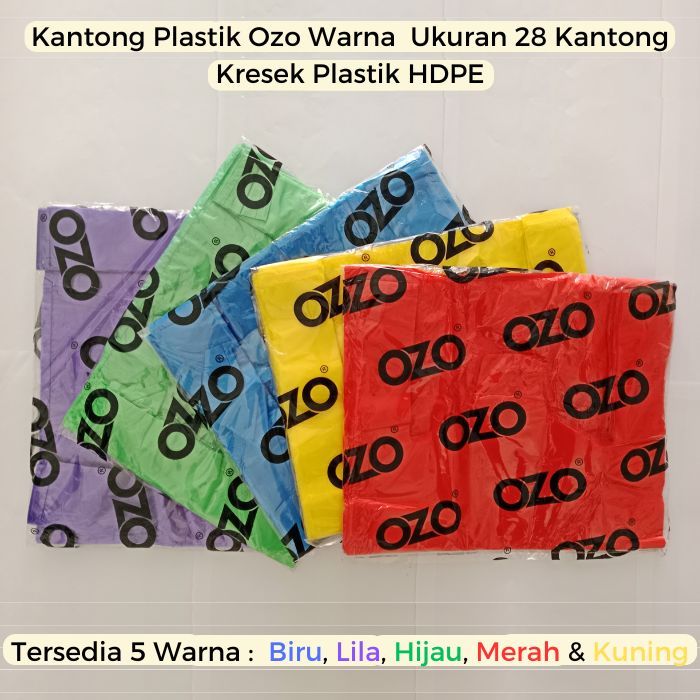 Kantong Plastik Ozo Warna  Ukuran 28 Kantong Kresek Plastik HDPE