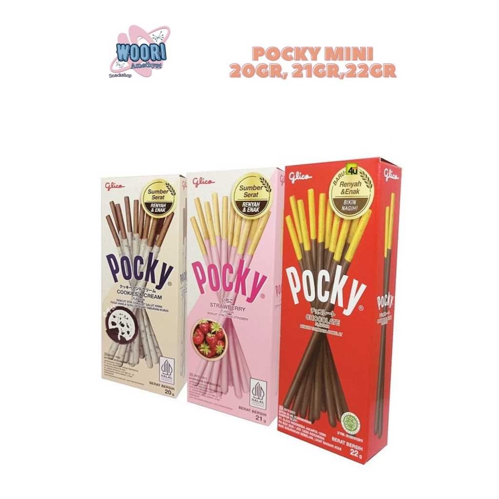 

POCKY MINI BOX / STICK BISCUIT 22gr/ Chocolate Strawberry Cookies