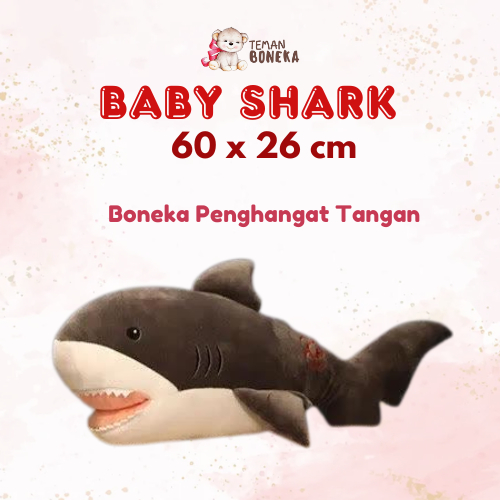 TEMAN BONEKA Hiu Penghangat Tangan Boneka Kantoran Tiduran Meja Hiu Lucu Lembut Bahan Premium