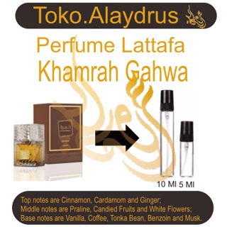 Decant Parfume Khammrah Qohwa 3 ml 5 ml 10 ml lattafa