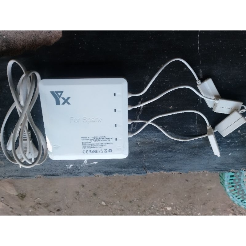 Charger Drone DJI spark merk YX 4 slot bekas