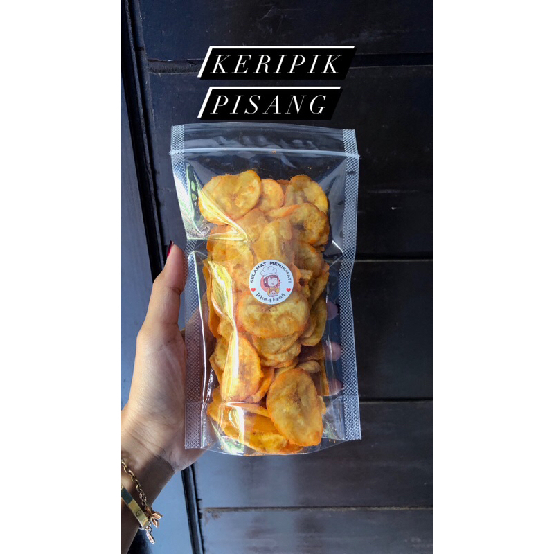 

Keripik pisang rasa balado, kemasan pouch