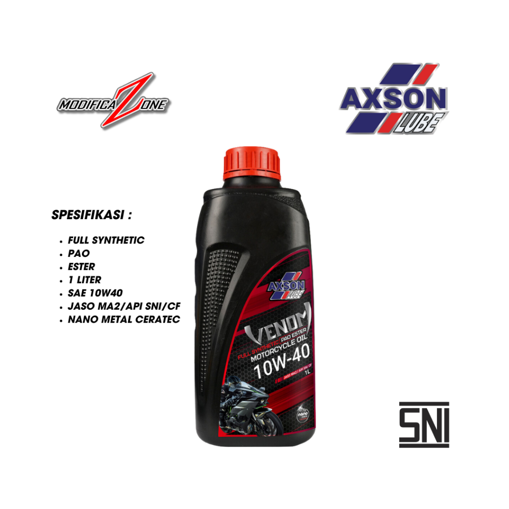 Oli Axson 10W40 Full Synthetic Oil PAO Ester 1 LITER