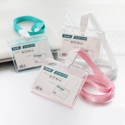 

Bantex Transparent ID Card Holder Lanyard Landscape - 8867