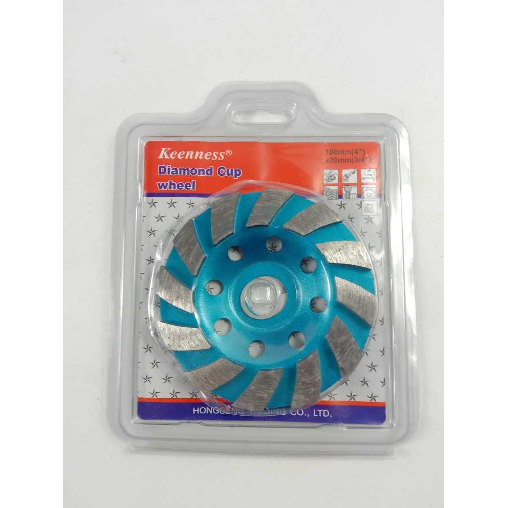 Mata Gerinda Mangkok 100MM Keramik Marmer Granite Ubin Beton Batu Alam Adesit Biru Diamond Cup Wheel