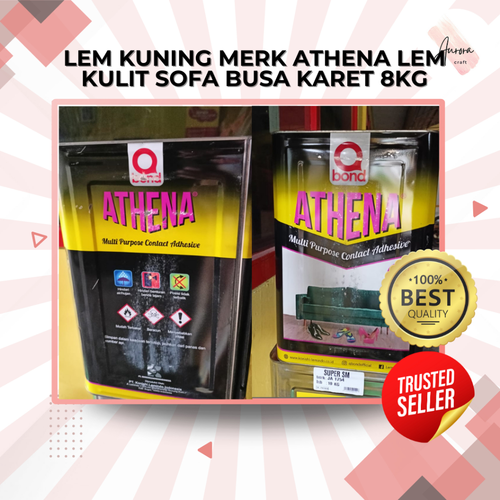 

LEM KUNING MERK ATHENA LEM KULIT SOFA BUSA KARET 8KG