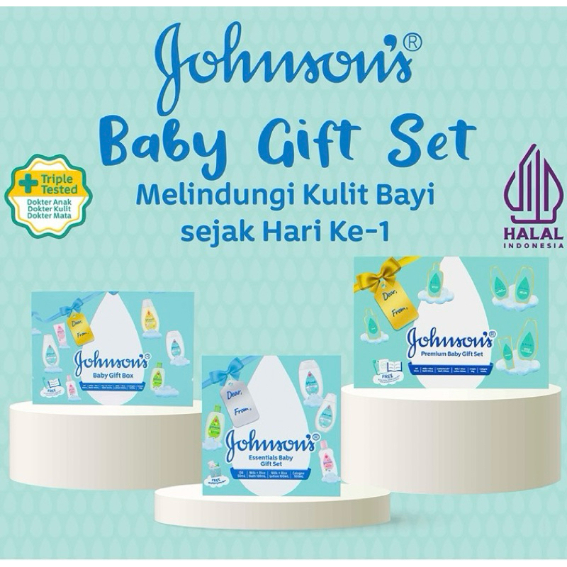 JOHNSON’S® Essentials Gift Set | Stater Kit Gift Set - Toiletries Baby Set -Paket Hadiah Bayi - Pake