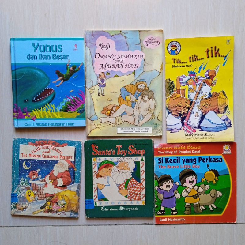 Preloved buku kristiani, buku cerita anak bekas