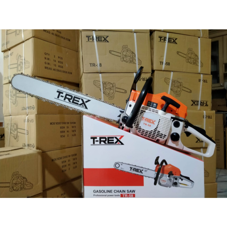 NEW mesin chainsaw 22in gergaji pemotong kayu TREX lengkap