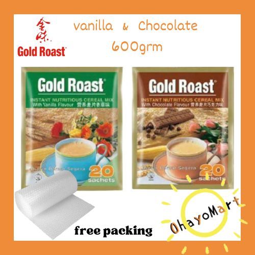 

Gold Roast Vanilla / gold roast chocolate / sereal / cereal / sarapan sehat 600grm