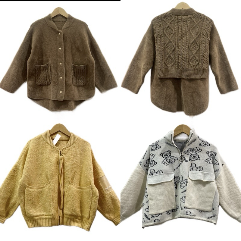 Zipper Cardigan Jacket Jakbul Rajut