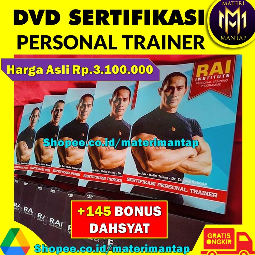 KODE S86L DVD Ade Rai U Sertifikasi Personal Trainer Fitness by Rai Institute Bentuk Tubuh Ideal dg 