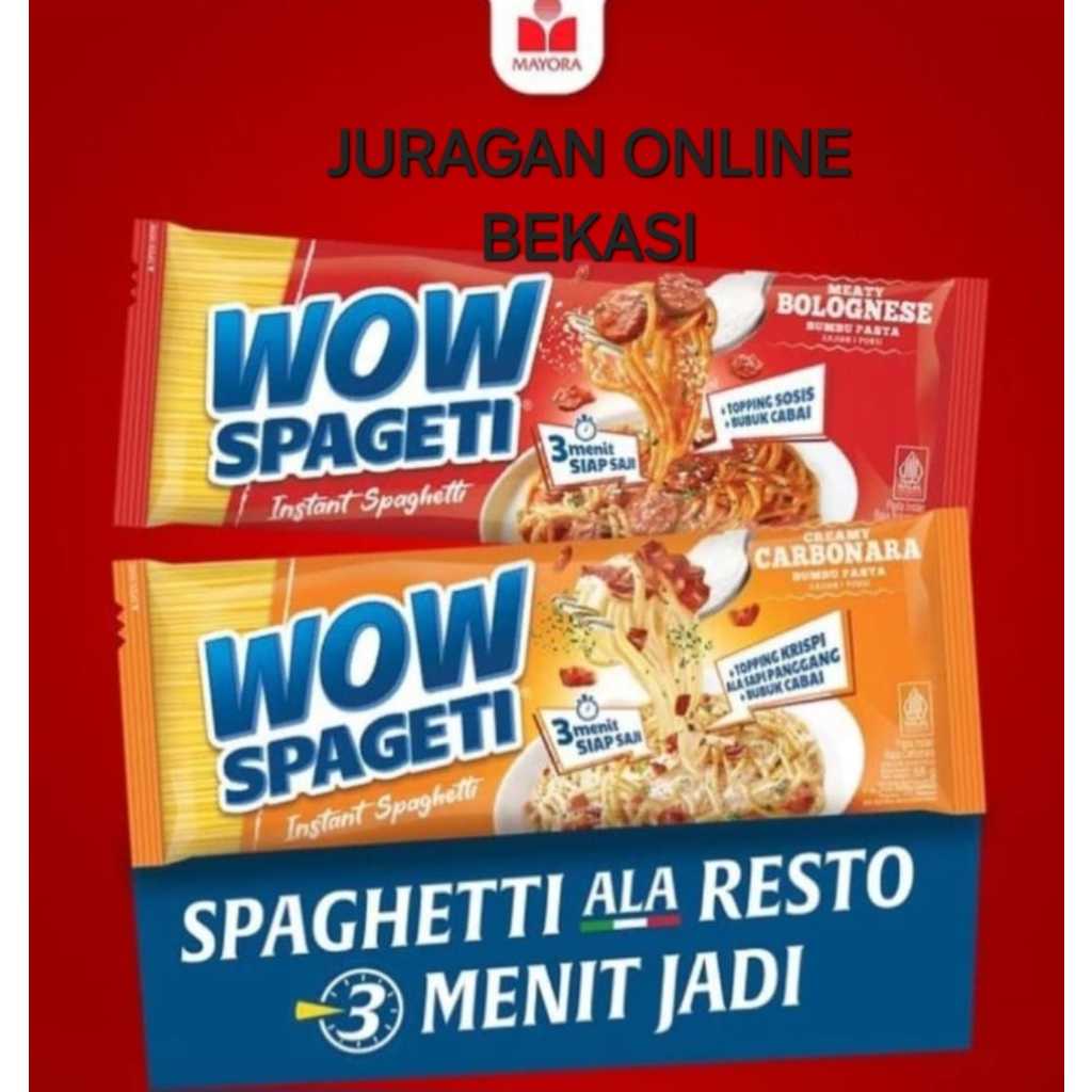 

WOW SPAGETI INSTAN CREAMY CARBONARA MEATY BOLOGNAISE [88gr]