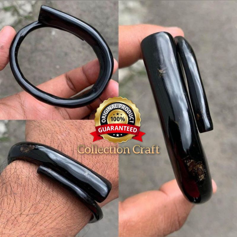 Gelang akar bahar hitam asli polos lentur natural 100% original bahar