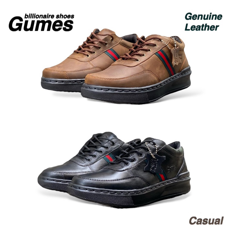 Sepatu casual pria kulit tali ukuran 39 40 41 42 43 sepatu casual gumes by billionaire shoes