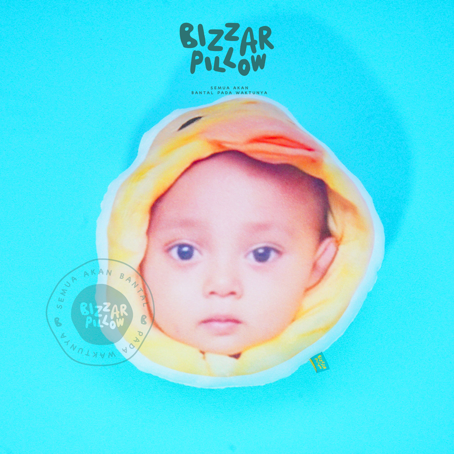 Bizzarpillow Bantal Foto Bentuk Kepala Custom Size S Free Edit BZ320