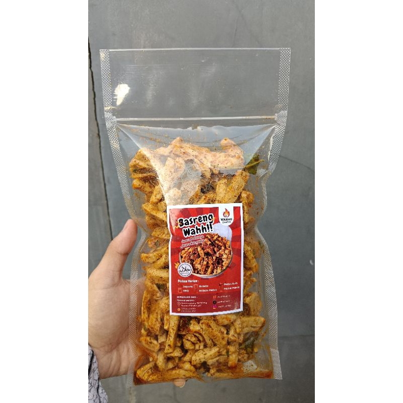 

500gr basreng wahh snack/cemilan pedas/cemilan jawatengah