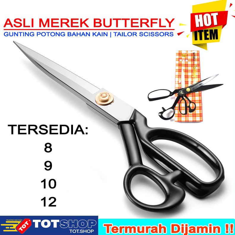 

KODE L3P3 BUTTERFLY ASLI GUNTING KAIN TAILOR SCISSORS TAJAM SEKALI 8 9