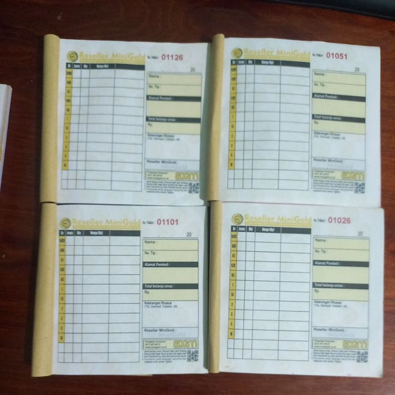 Syam Nota Emas Minigold Ukuran 1/6 Folio