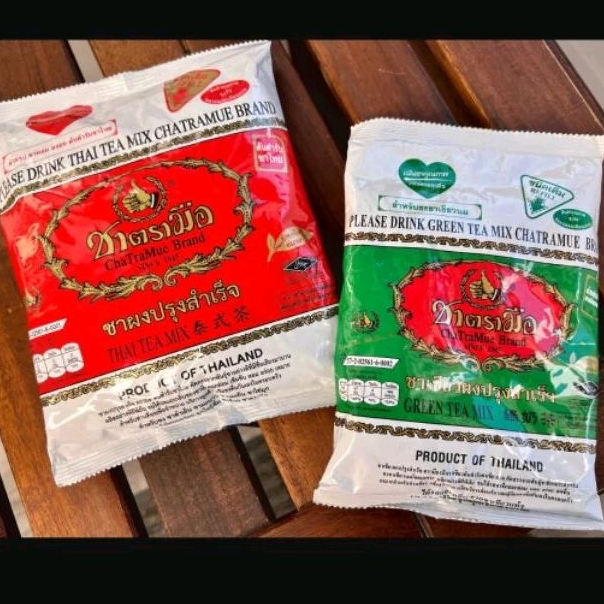 

Thai Tea Chatramue 100g / Teh Greentea Kemasan 50g / green tea chatramue/ teh Thailand