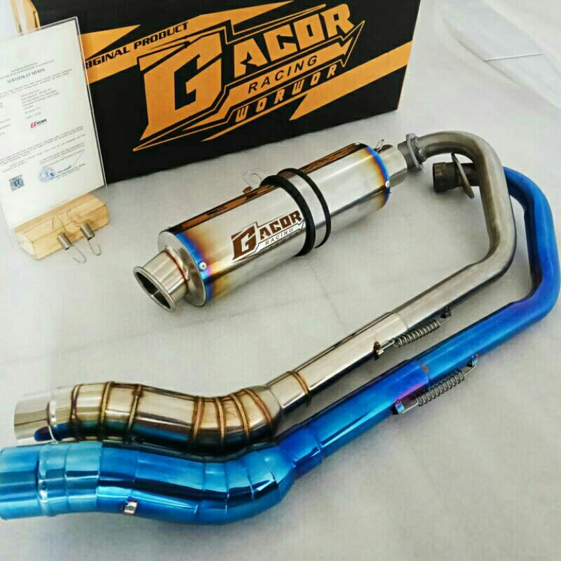 KNALPOT RACING GACOR 100% ORIGINAL SUARA SUPER BAS ADEM MX KING MX135 OLD MX135 NEW SUPRA GTR SONIC 