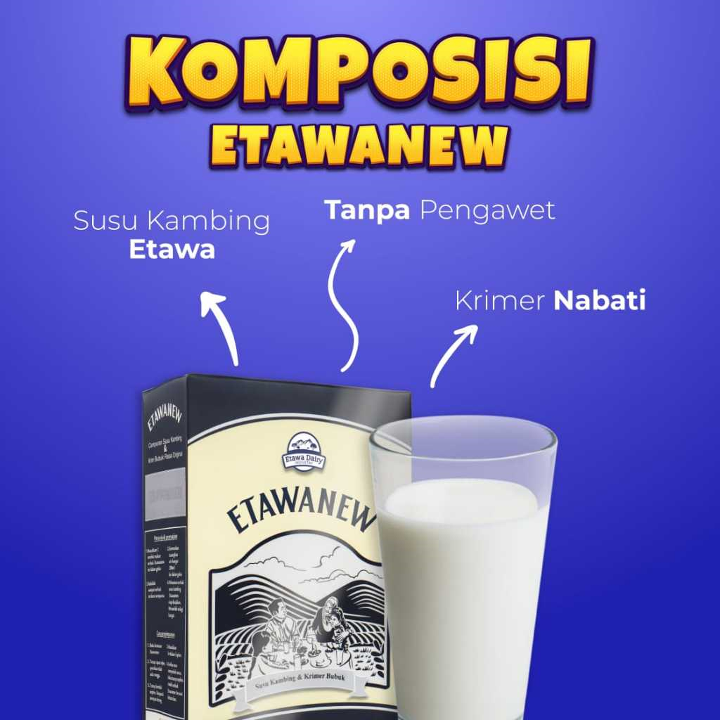 

Etawanew - Susu Kambing Etawa Murni Aktif Bergerak Tanpa Nyeri Sendi dan Sesak Nafas