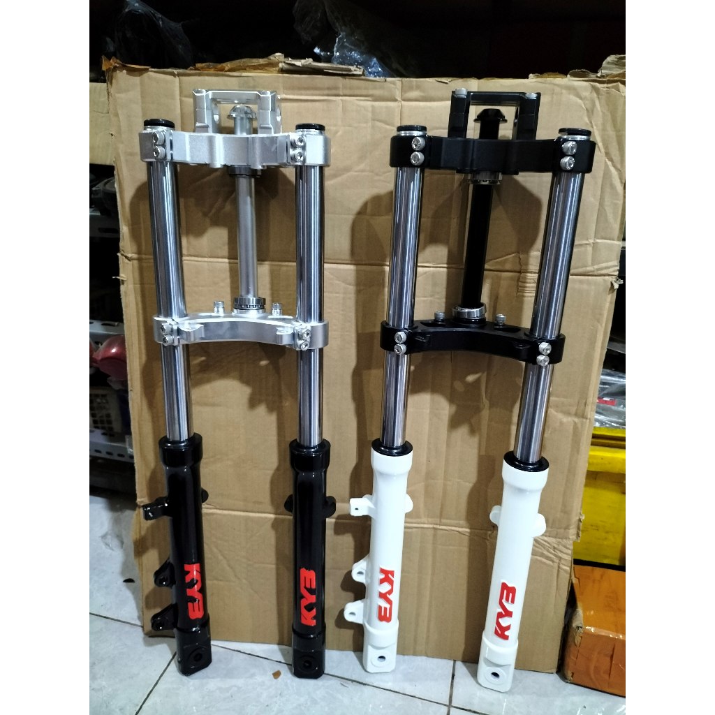 SHOCK KYB DEPAN SET SEGITIGA CNC PNP HONDA MP GL TIGER CB SHOCK DEPAN MODEL KYB ZETO IMPOR