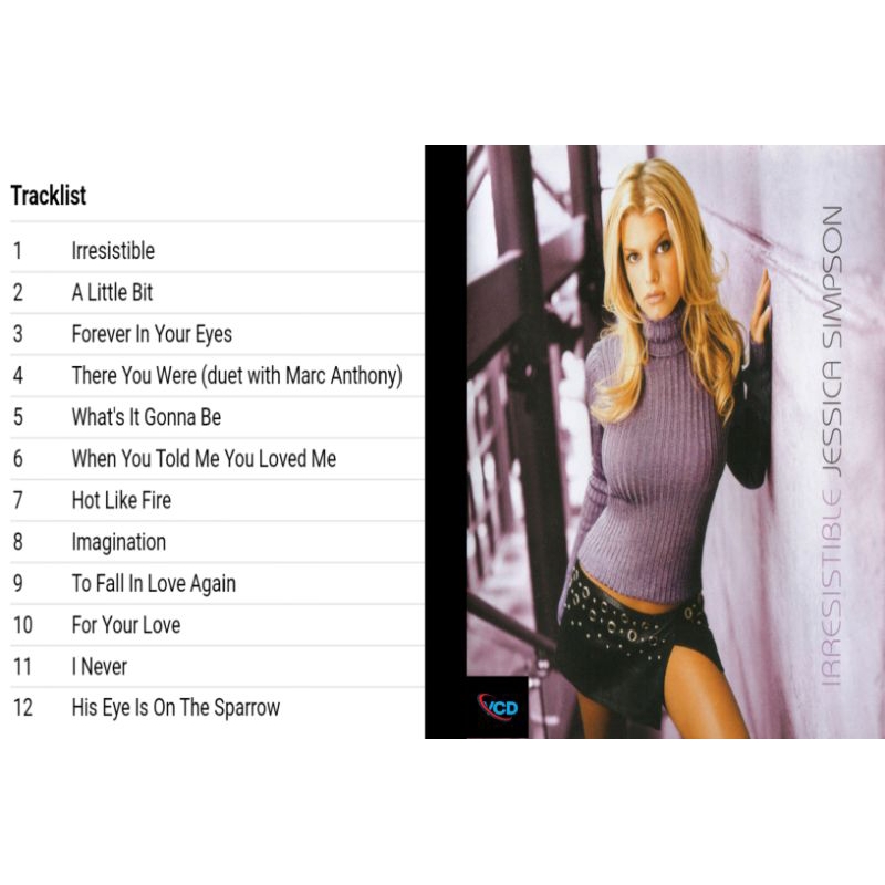 jessica simpson vcd album irresistible