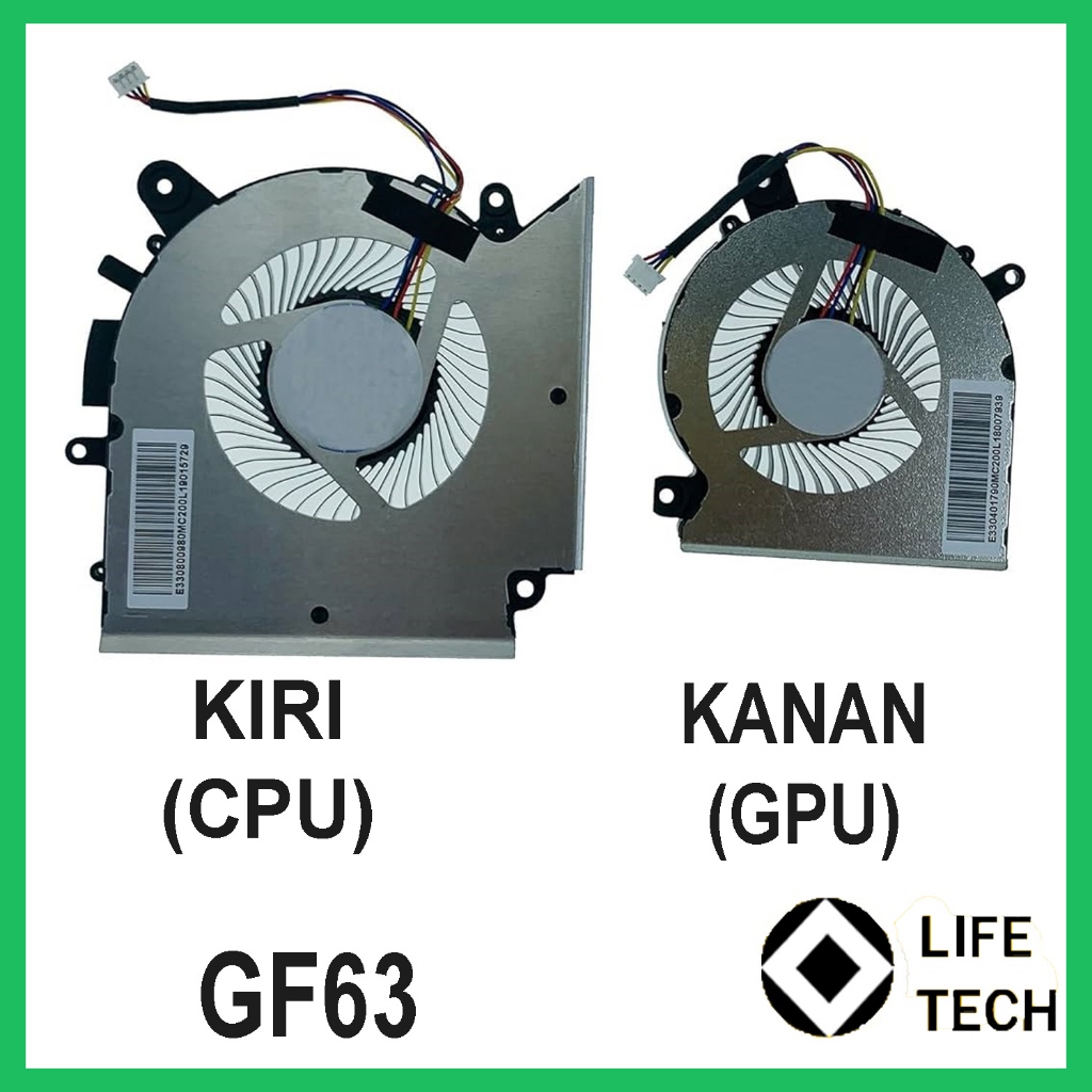 Fan MSI GF63 GF65 Thin, GF65 Thin 9SD, GF65 Thin 9SE, GF65 Thin 9SER, GF65 Thin 9SEXR, GF65 Thin 10S
