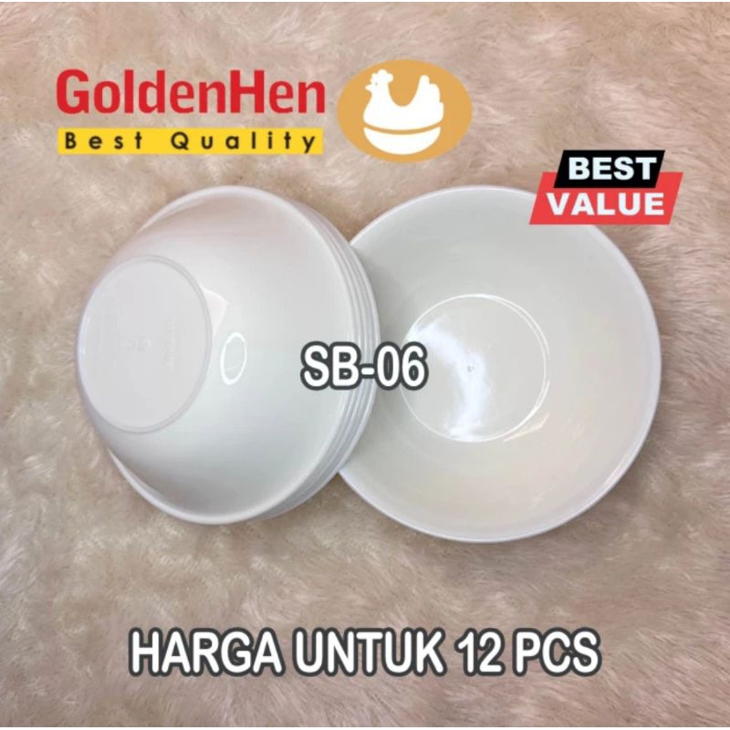 Mangkok plastik 6 inch isi 12 pcs Golden Hen/Mangkok plastik kecil food grade golden Hen isi 1 losin