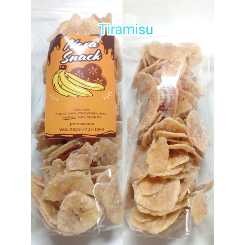 

norasnack Kripik pisang lumer rasa tiramisu