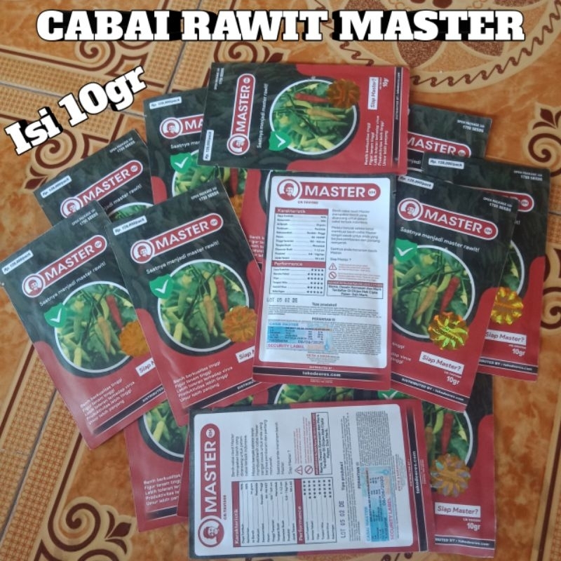 benih / winih cabai rawit MASTER isi 10 gram benih / winih cabe rawit MASTER isi 10 gram benih / win