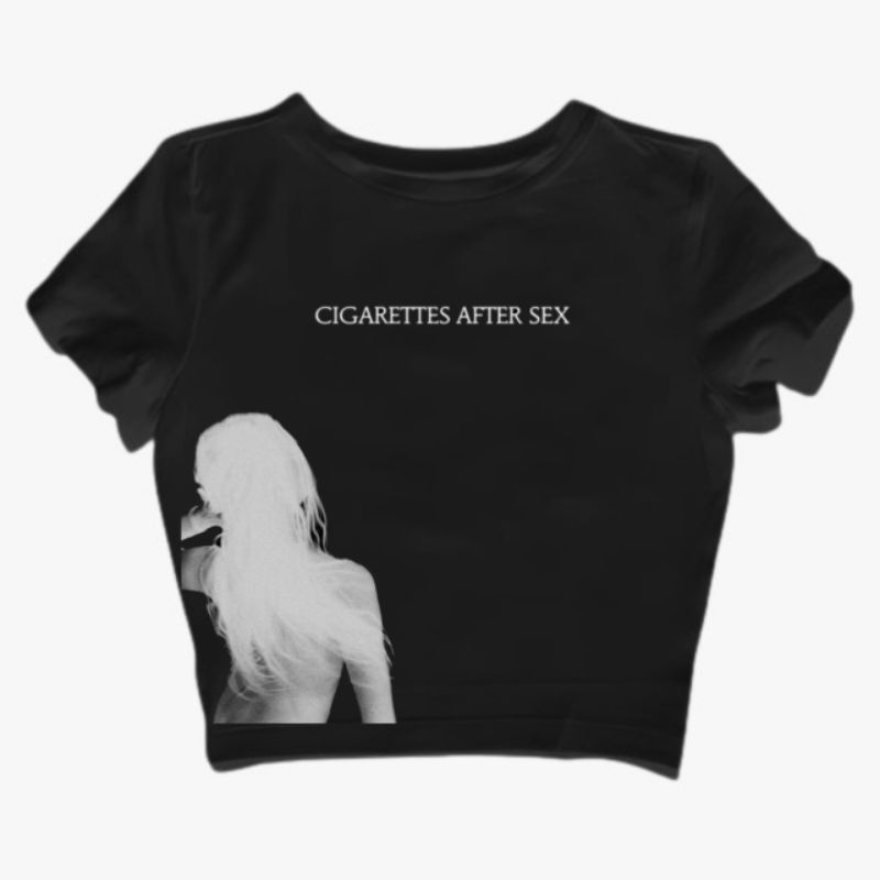 Baby Tee CIGARETTES AFTER SEX Simple Y2k Style Crop Tee