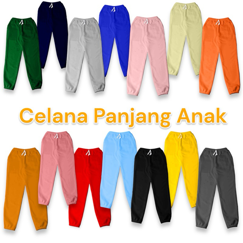 READY SIZE 01 - 14 TAHUN Celana Panjang Training Jogger Anak Cocok Untuk Laki Laki dan Perempuan