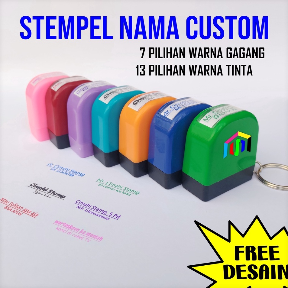 

Model Baru STEMPEL NAMA DOKTER Gantungan Kunci 3x1 CM
