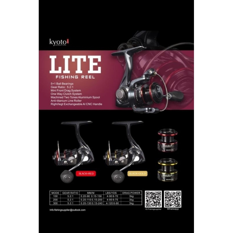 REEL KYOTO LITE 100/ 200/300 Reel Tegek Reel UL