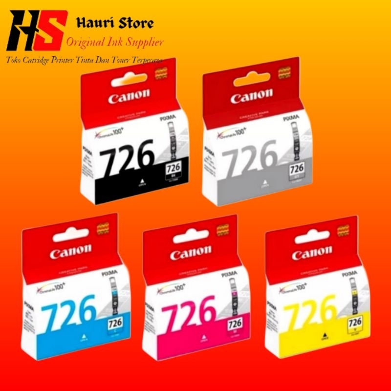 Tinta Catridge Canon 726 Black Dan 726 Tri-Color Original