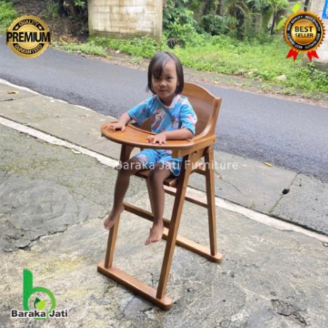 KURSI MAKAN BAYI - KURSI BAYI KAYU JATI - BABY CHAIR - KURSI BAYI