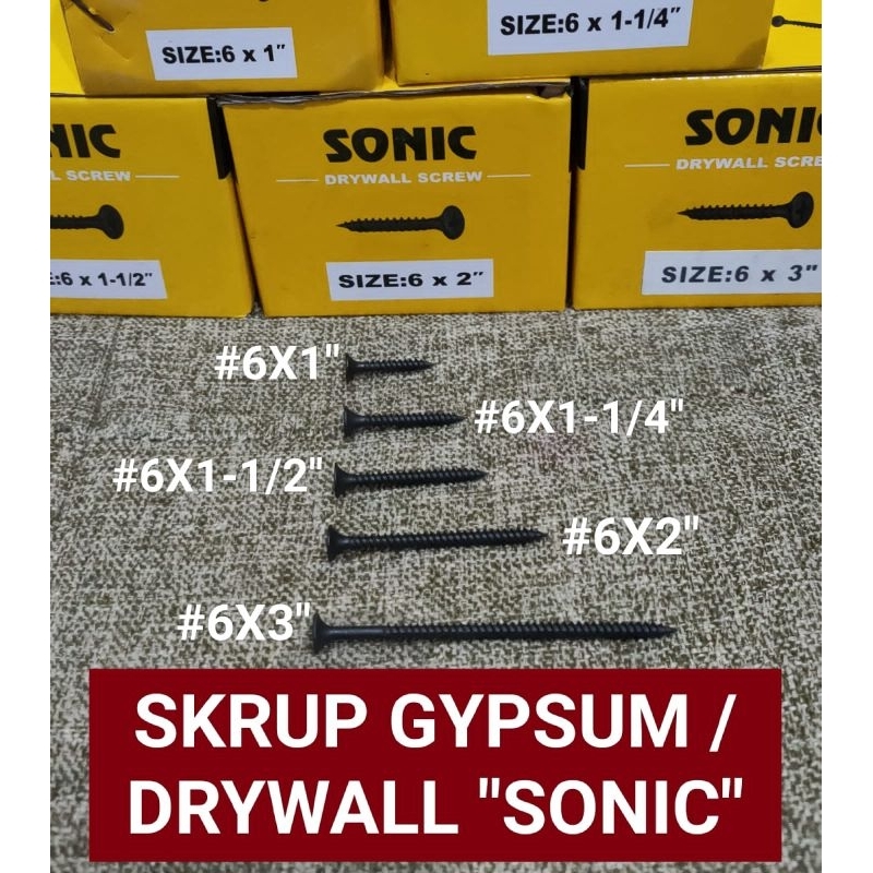 SEKRUP GYPSUM 2CM,2,5CM,3CM,4CM,5CM,7CM 1 BOX ISI 500 grm/sekrup gypsum AP/IZM/SONIC1 BOX