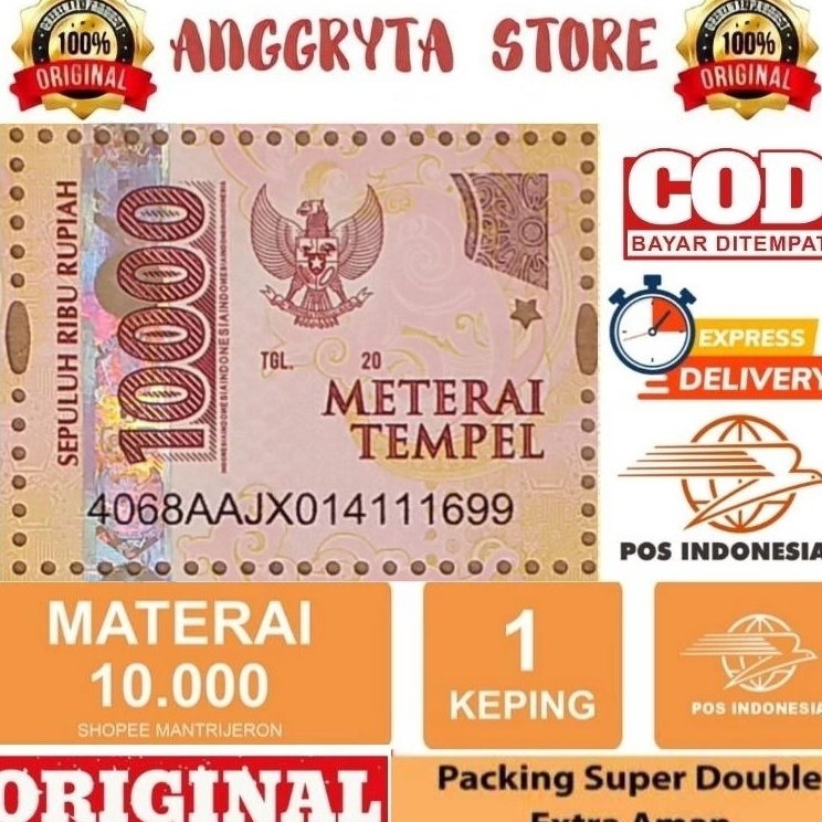 

Spesial Edition Materai 1 Sepuluh Ribu Lolos Sinar UV Ultraviolet Baca Deskripsi Sebelum Order